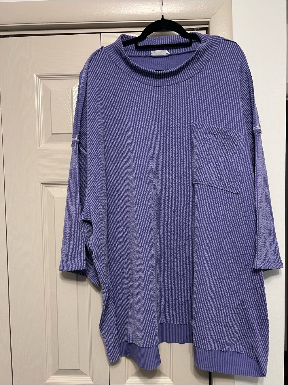 Nellie Mae Lavender Oversized Knit Sweater Tunic with Pocket